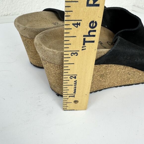 Birkenstock Papillio Namica Women's Wedge Slide Sandal US 8.5 EU 39 Suede Black - Picture 12 of 13